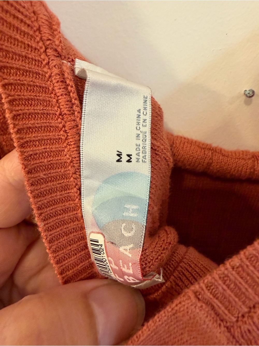 Sleeveless Knit Mini Dress in Rust with Button Front - Picture 4 of 5
